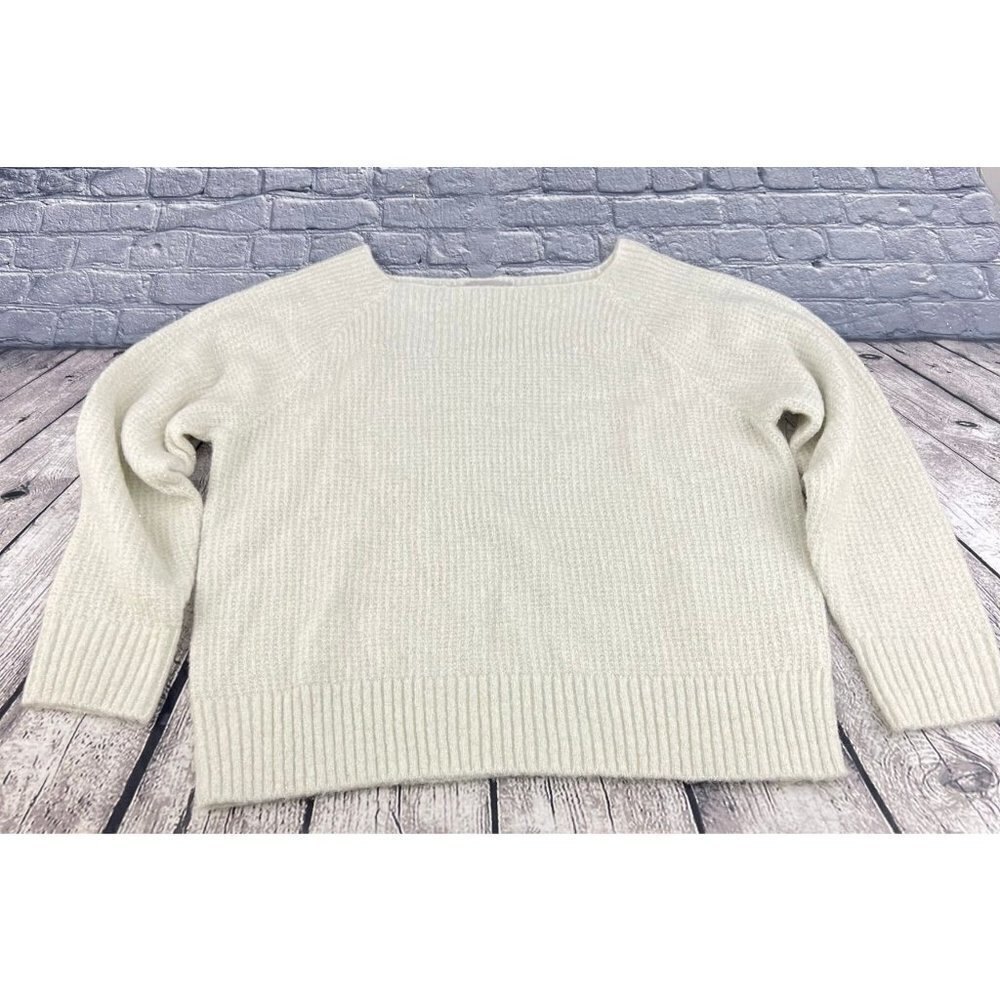 Chelsea28  White Ribbed Sweater Square Neck  Sparkly‎ Size Size XXL NWT